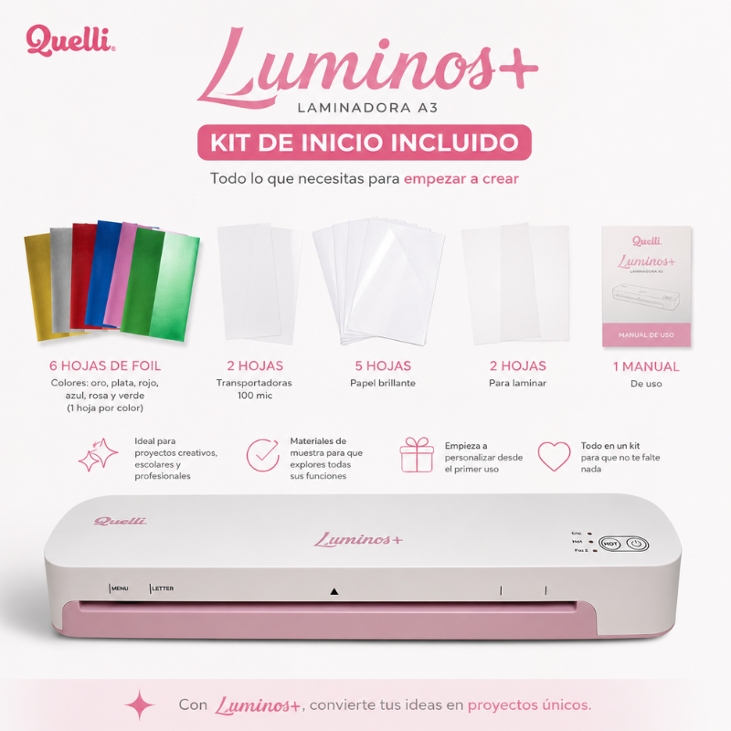 LAMINADORA TÉRMICA LUMINOS PLUS A3 + 6 FOILS Y 100 MICAS A4 - 2