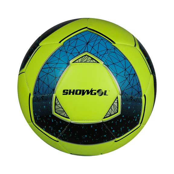 PELOTA SHOWGOL CUERO PU COSIDO VERDE LIMÓN - 1