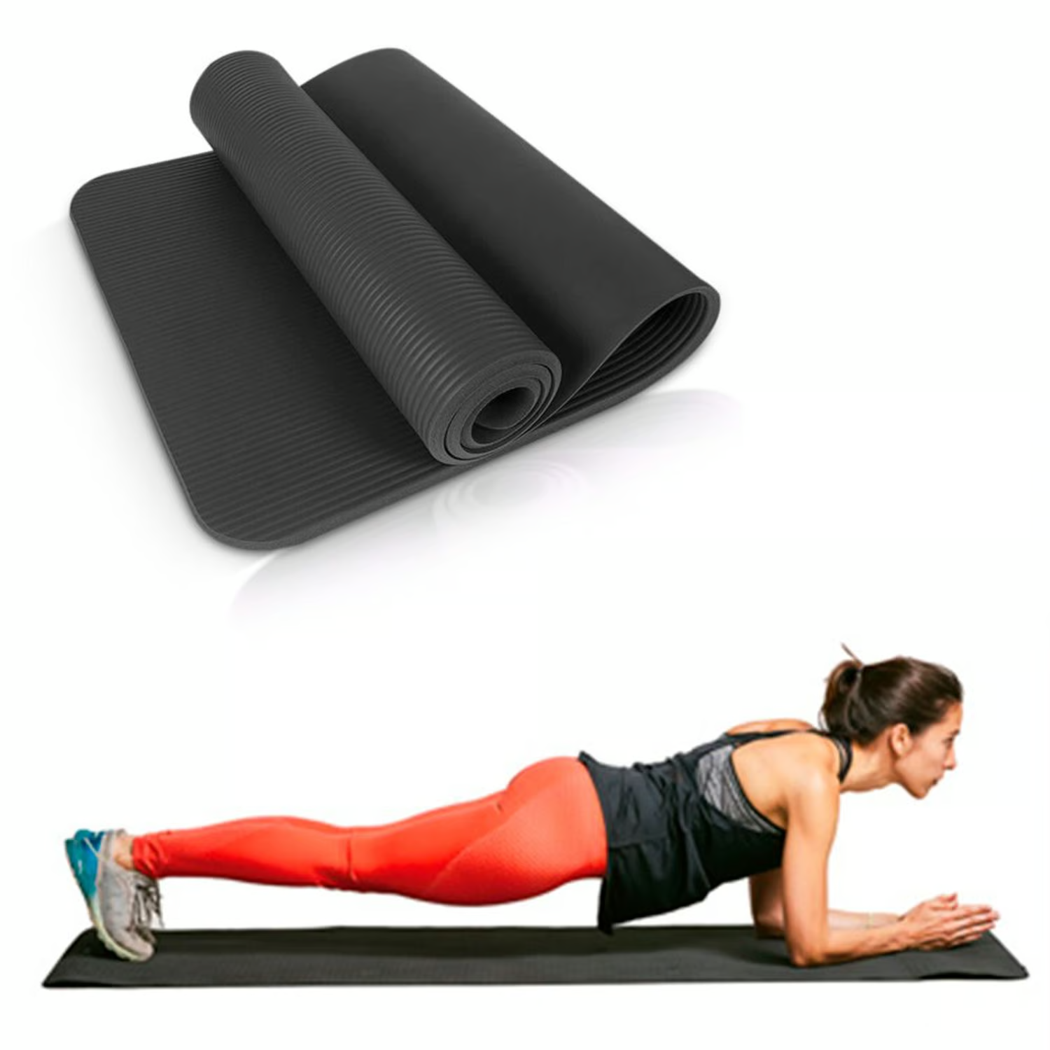 COLCHONETA MAT YOGA DE 6MM AZUL MARMOLEADO - 2