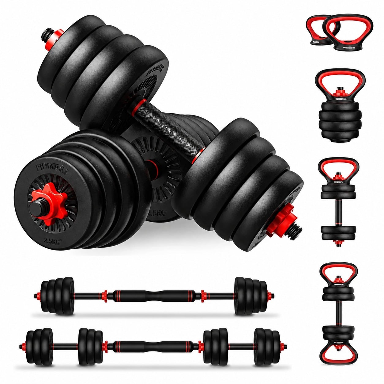 SET DE PESAS 30 KG MULTIFUNCIONAL CONVERTIBLE - 1