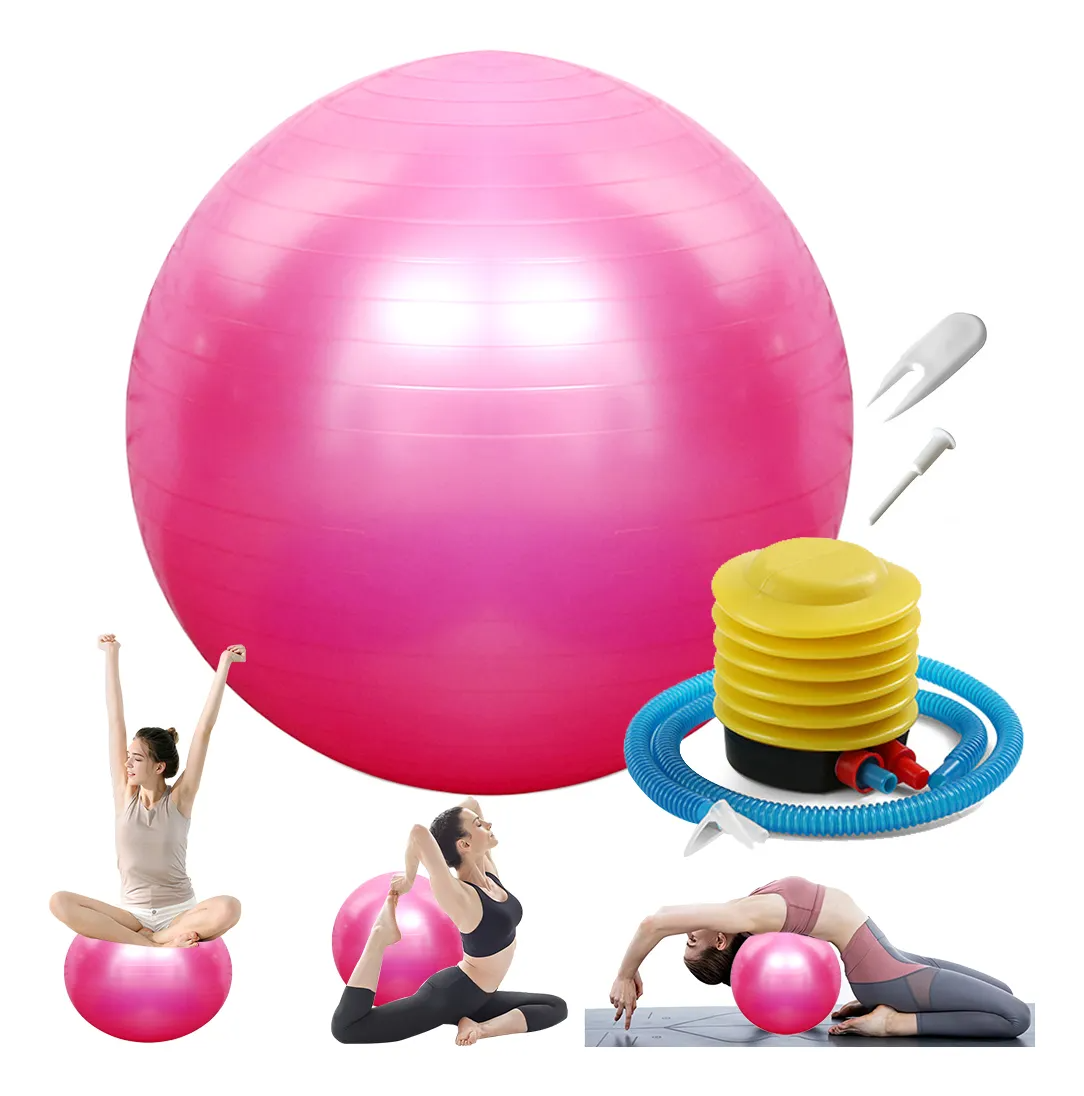 PELOTA PILATES DE 65 CM ROSADO - 1