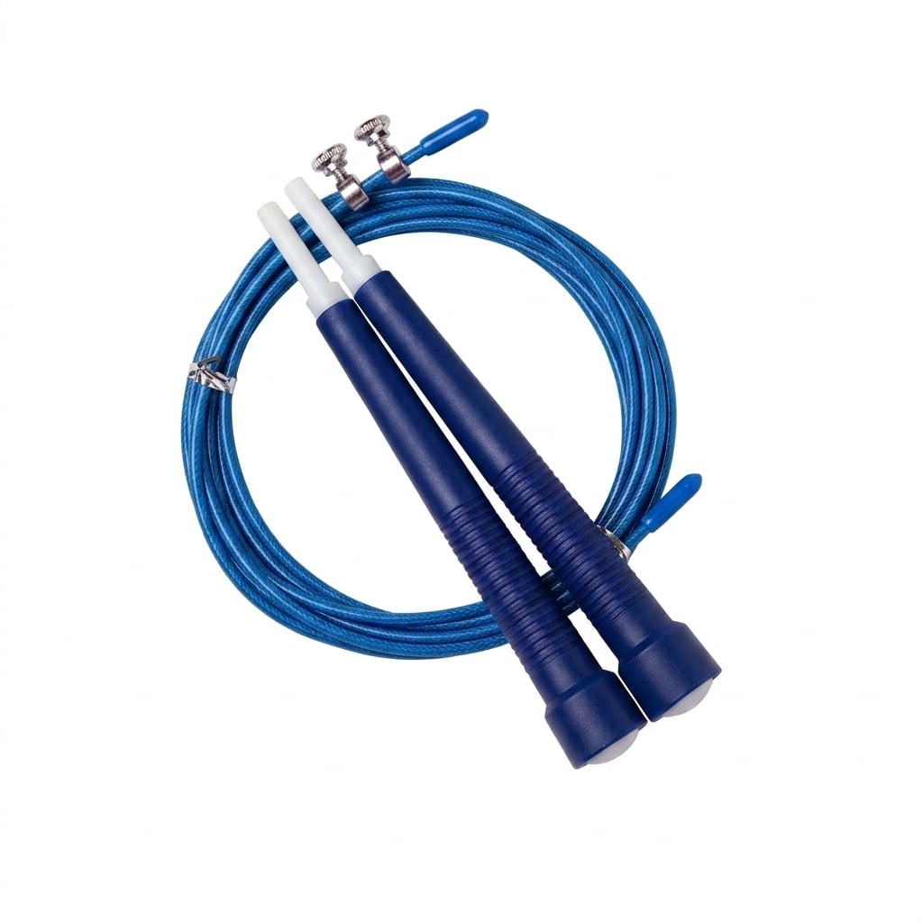 SOGA PARA SALTAR CON MANGO PVC AZUL - 1