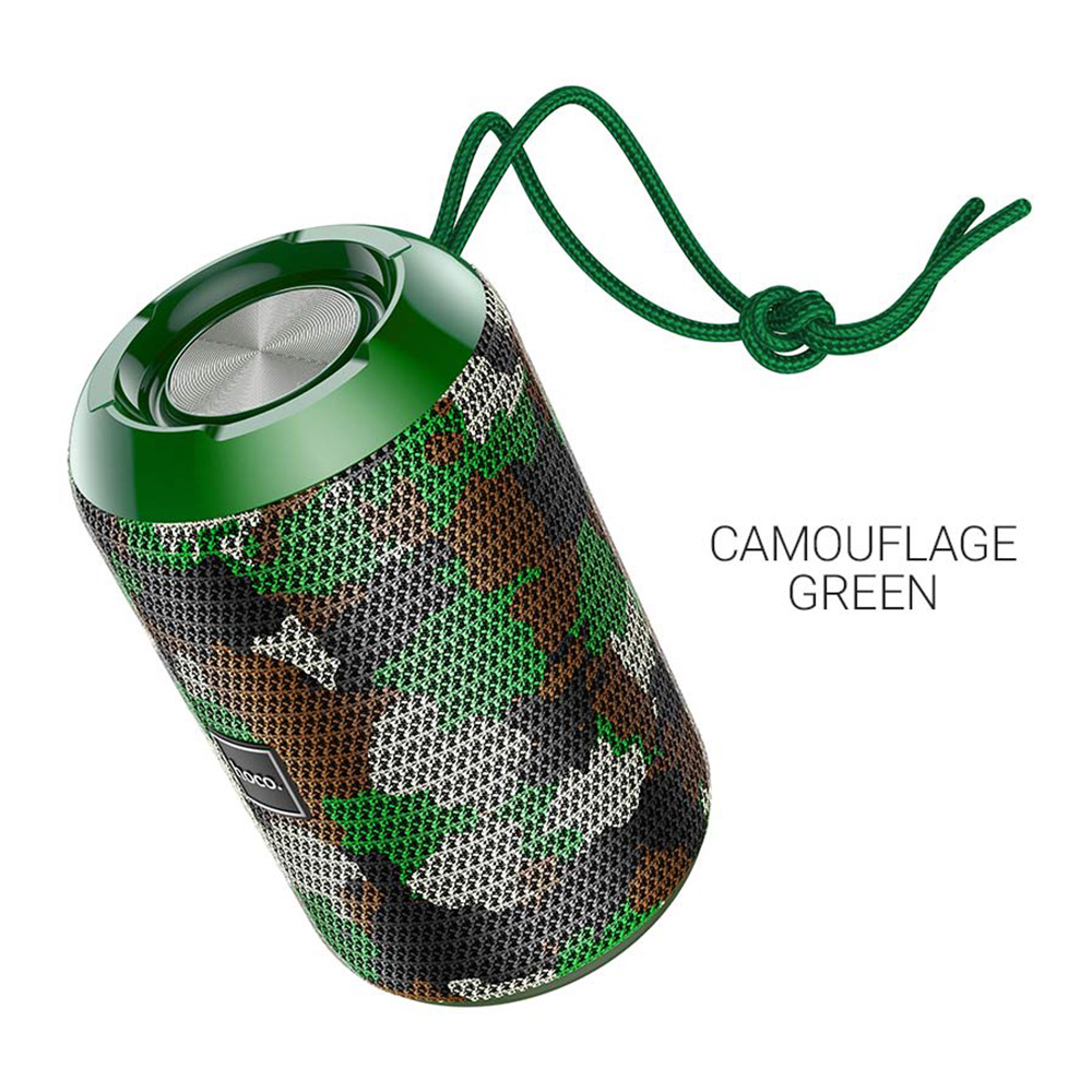 PARLANTE WIRELESS BT V5.0 DEPORTIVO HOCO HC1 VERDE MILITAR DE CALIDAD - 1
