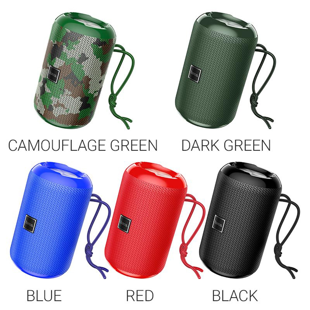 PARLANTE WIRELESS BT V5.0 DEPORTIVO HOCO HC1 VERDE MILITAR DE CALIDAD - 2