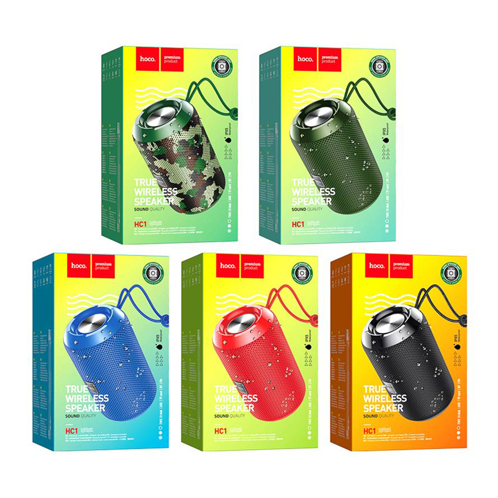 PARLANTE WIRELESS BT V5.0 DEPORTIVO HOCO HC1 VERDE MILITAR DE CALIDAD - 3