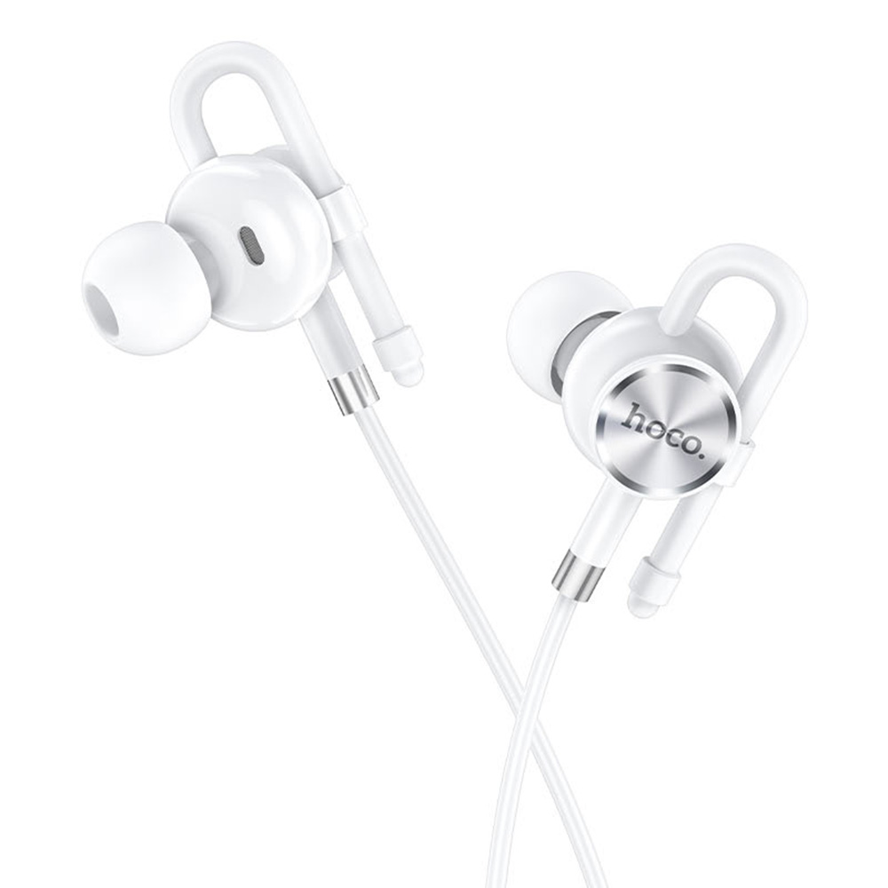 AUDÍFONOS HOCO IN-EAR M84 CON MICRÓFONO ALÁMBRICO 12M BLANCO DE CALIDAD - 1