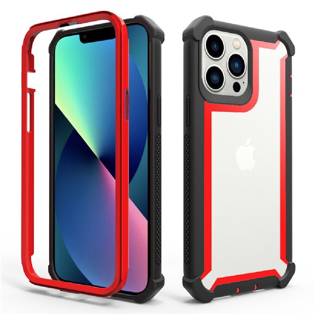 FUNDA CASE PARA IPHONE 14 PLUS BUMPER ANTISHOCK ROJO ANTIGOLPE - 1