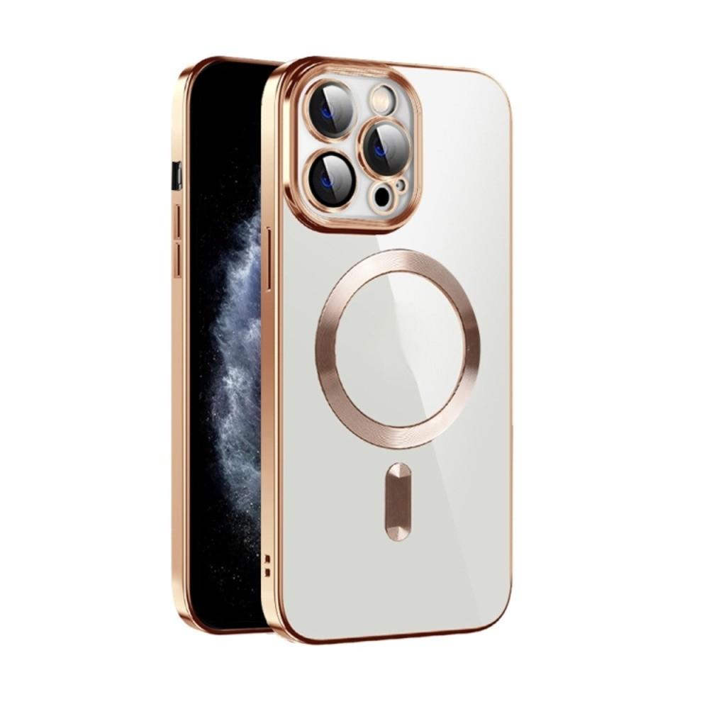 FUNDA IPHONE 14 PRO MAGSAFE CON PROTECTOR DE CAMARA DORADO ANTISHOCK - 1