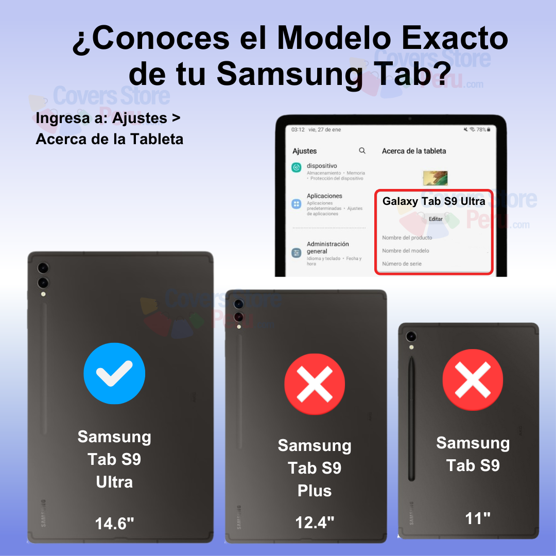 FUNDA PARA SAMSUNG S9 ULTRA 14.6' FLIPCOVER GIRATORIA AZUL RESISTENTE - 3