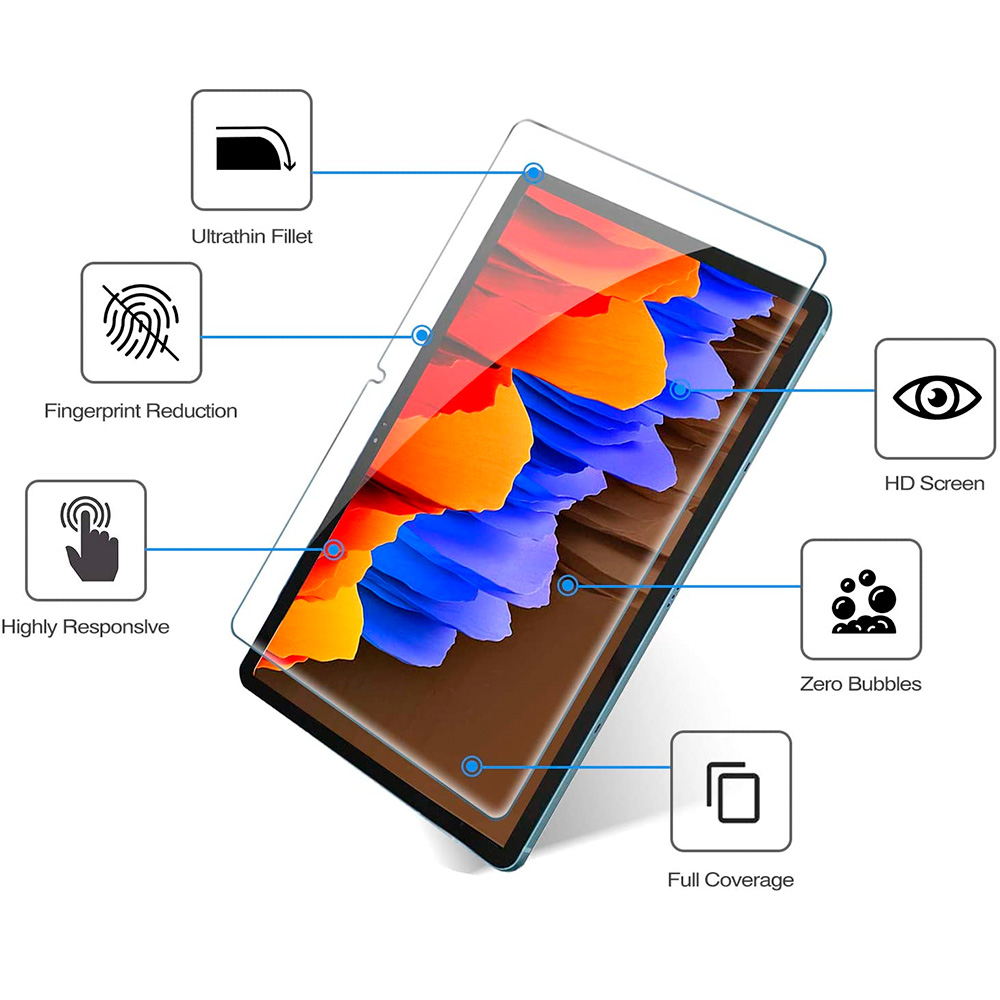 MICA PARA SAMSUNG TAB S7 FE 12.4' - T733 DE VIDRIO TEMPLADO ANTISHOCK - 2