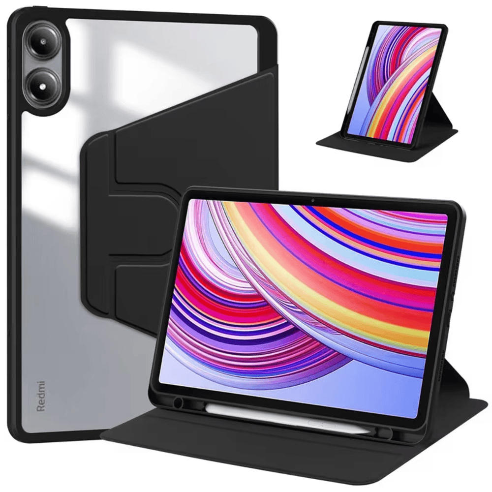 FUNDA PARA IPAD 10MA GEN MAGNÉTICA 360° + PORTALÁPIZ NEGRO ANTISHOCK - 1