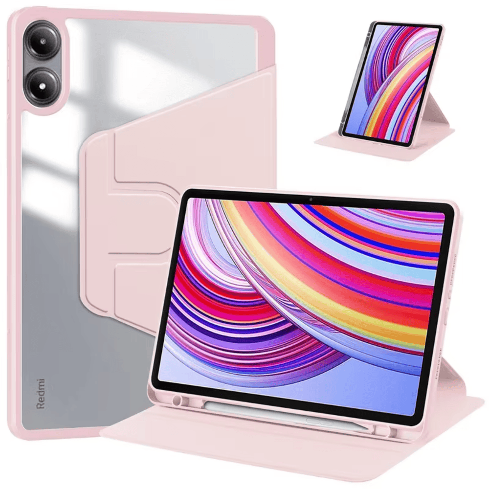 FUNDA PARA SAMSUNG TAB S9 FE MAGNÉTICA 360° ROSA ANTISHOCK - 1
