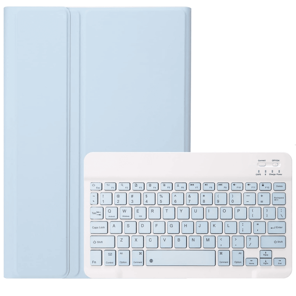 FUNDA CON TECLADO PARA SAMSUNG TAB S7 PLUS 12.4' CELESTE ANTISHOCK - 1