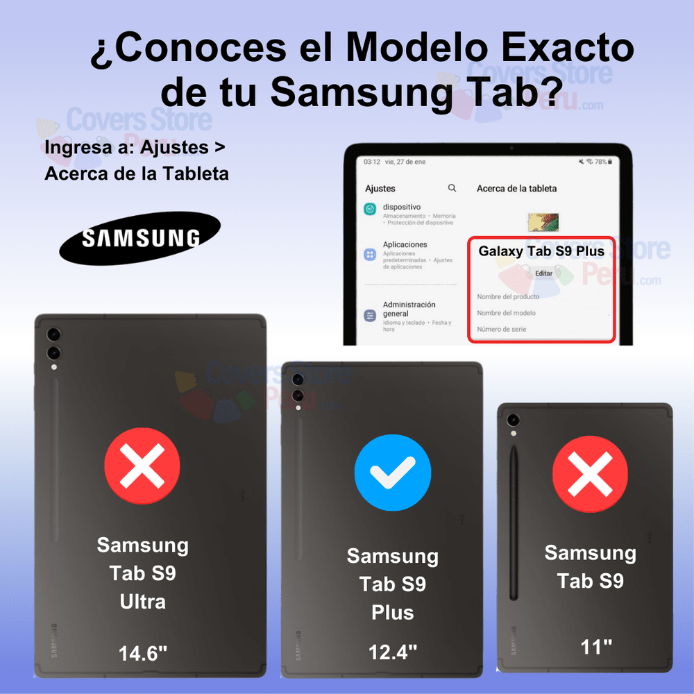 FUNDA CON TECLADO TOUCH PARA SAMSUNG TAB S9 PLUS NEGRO RESISTENTE - 2