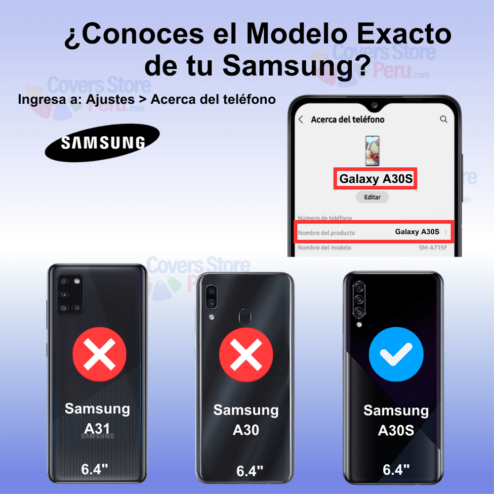 FUNDA PARA SAMSUNG A30S AHUMADO CON ANILLO NEGRO ANTISHOCK - 2