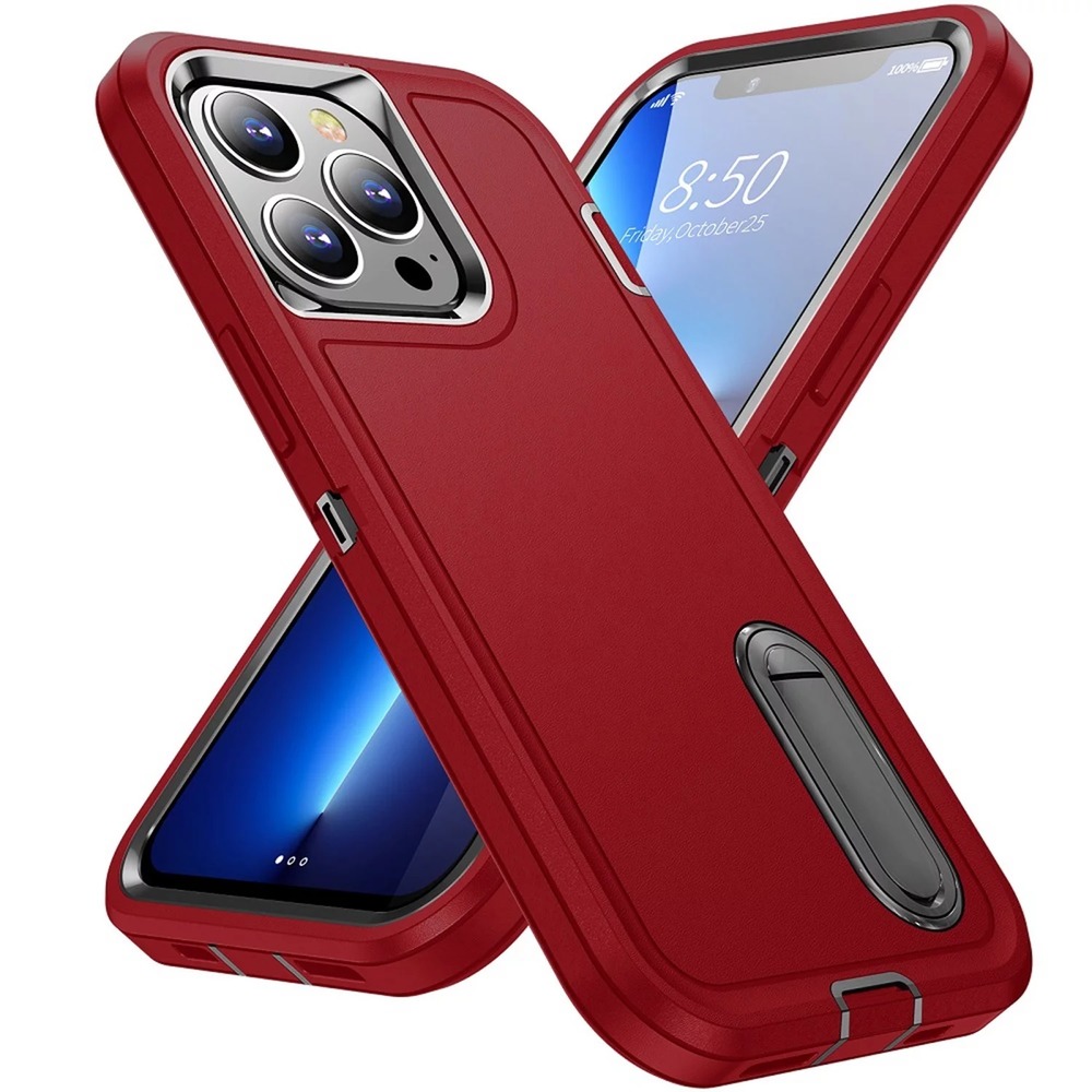 FUNDA PARA IPHONE 14 PRO ADVENTURE EXTREME ROJO-NEGRO - 1