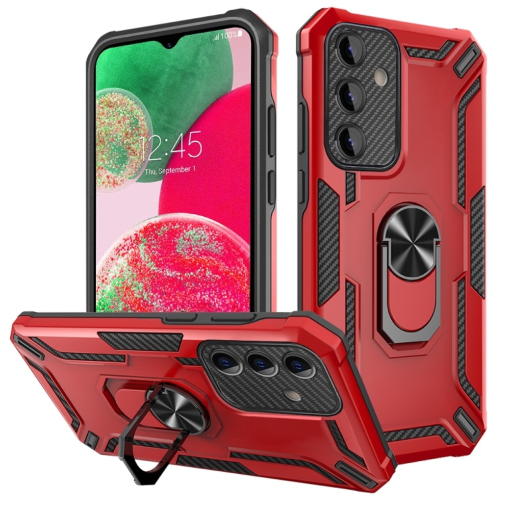 FUNDA PARA SAMSUNG A56 HOLDER PARANTE + ANILLO ROJO - 1