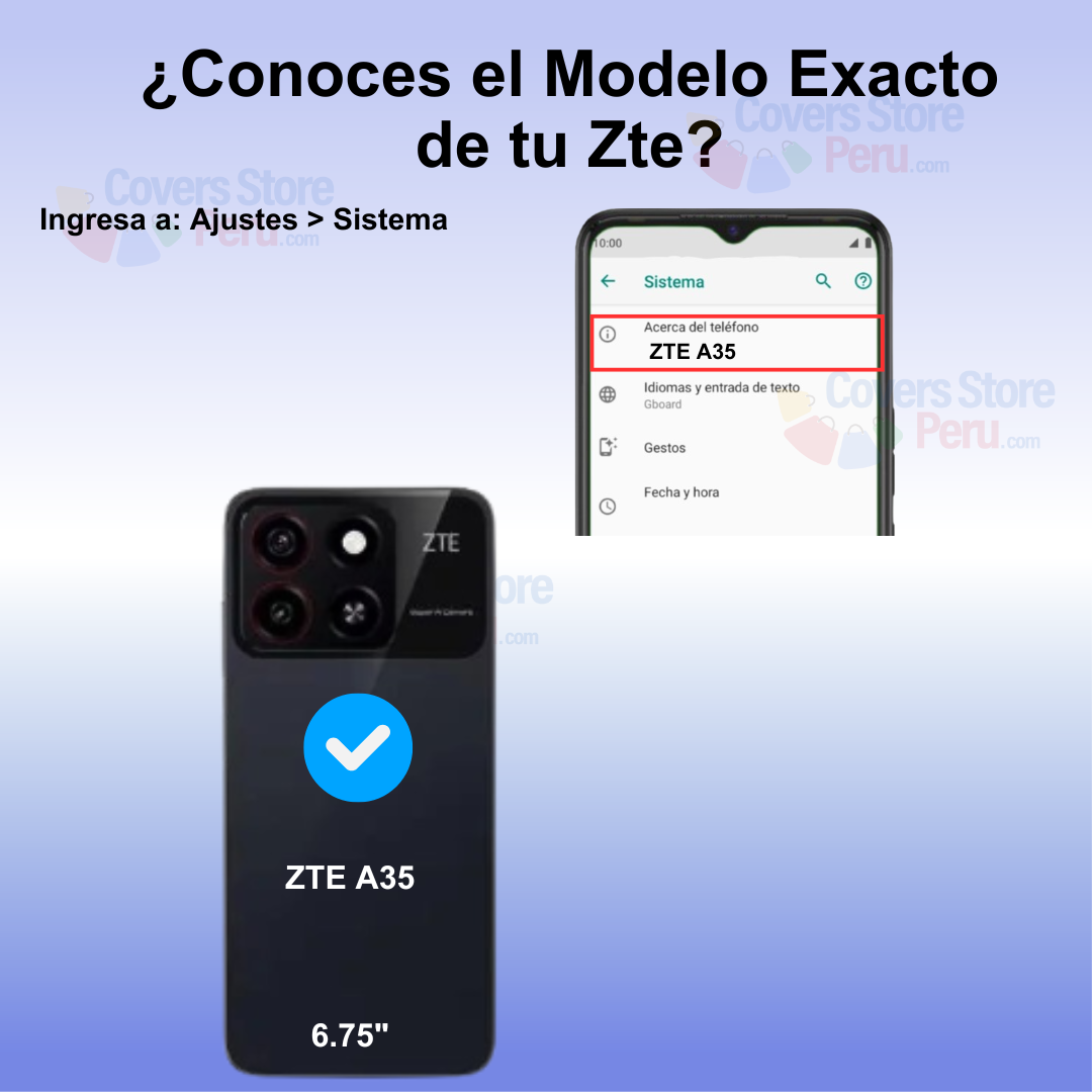 FUNDA CASE PARA ZTE A35 FLIP COVER MARRÓN - 2