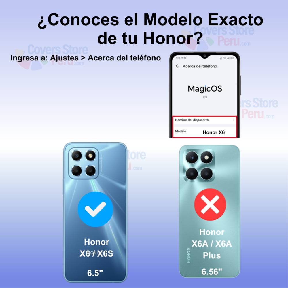 FUNDA CASE PARA HONOR X6S JELLY PEARL ROJO - 2