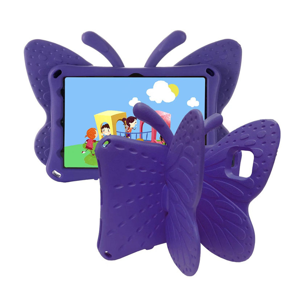 FUNDA PARA IPAD 8VA GEN 10.2' DE GOMA MARIPOSA MORADA - 1
