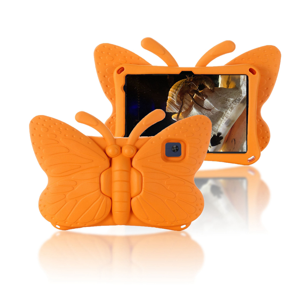 FUNDA PARA SAMSUNG TAB S5E 10.5' DE GOMA MARIPOSA NARANJA - 1