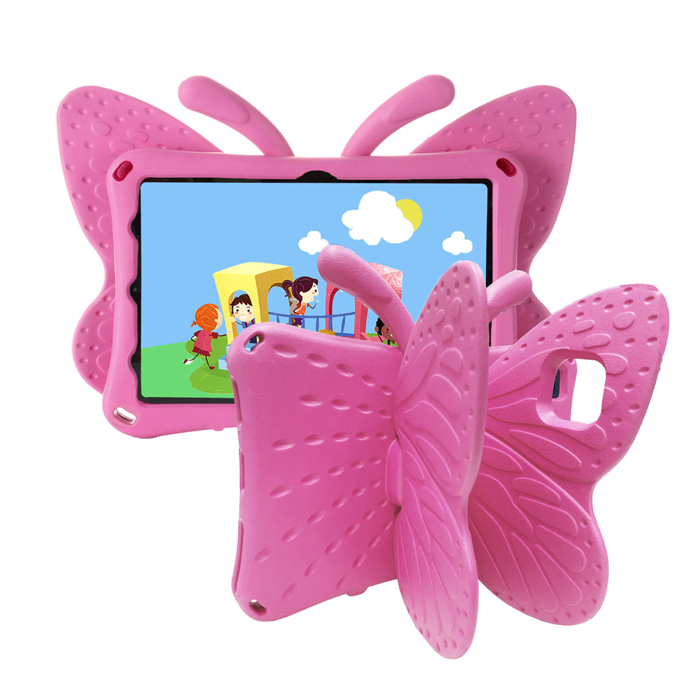 FUNDA PARA IPAD 8VA GEN 10.2' DE GOMA MARIPOSA FUCSIA - 1