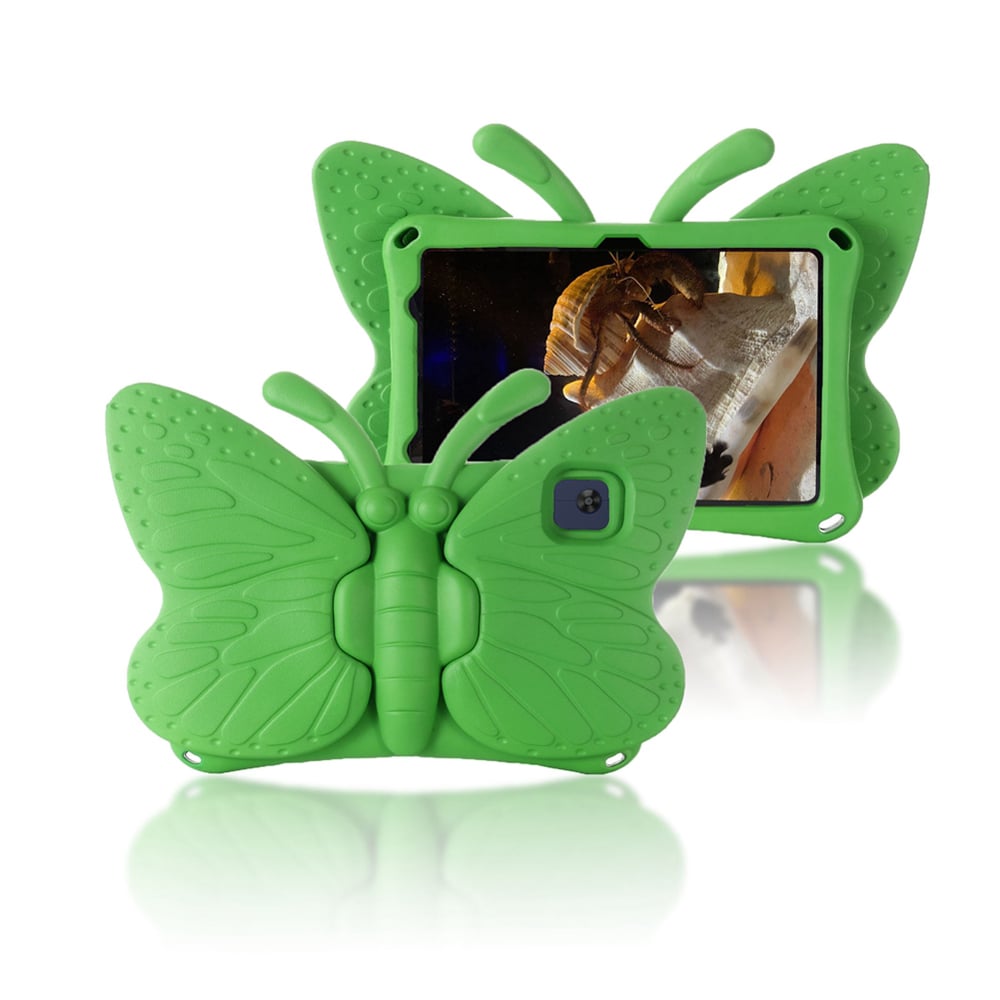 FUNDA PARA LENOVO TAB K10 10.3' DE GOMA MARIPOSA VERDE - 1