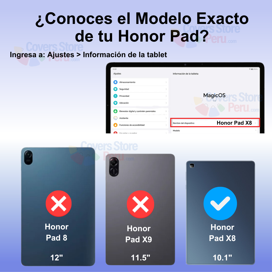 FUNDA PARA HONOR PAD X8 10.1' - SILICONA SOFT ANTISHOCK MORADO - 4