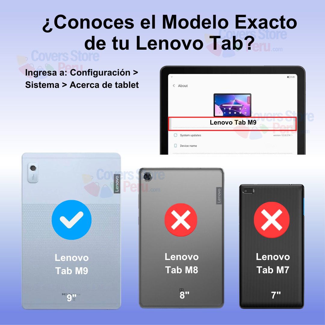 FUNDA PARA LENOVO TAB M9 9' - SILICONA SOFT ANTISHOCK CELESTE - 4