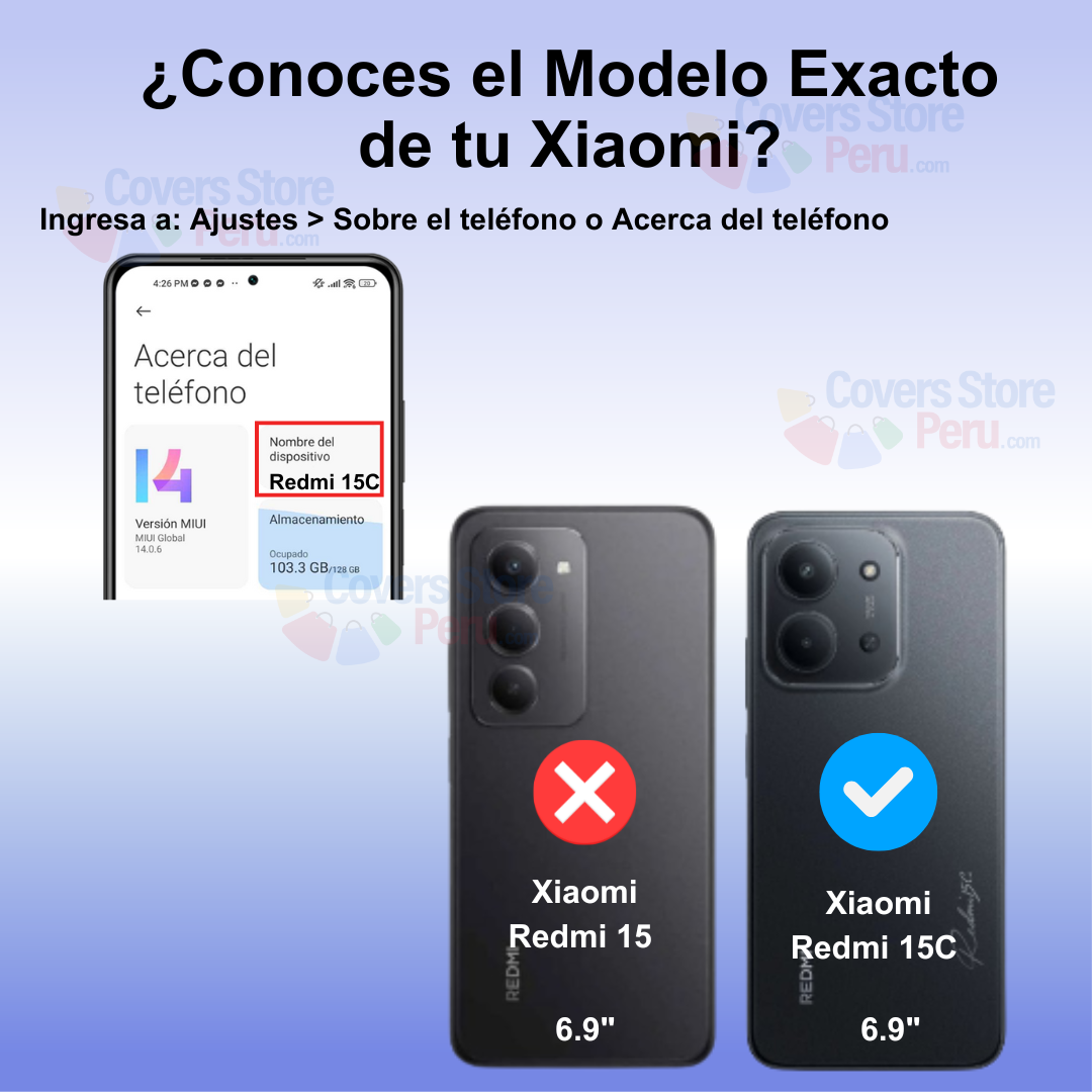 FUNDA PARA XIAOMI REDMI 15C 4G AHUMADO CON ANILLO AZUL ANTISHOCK - 2
