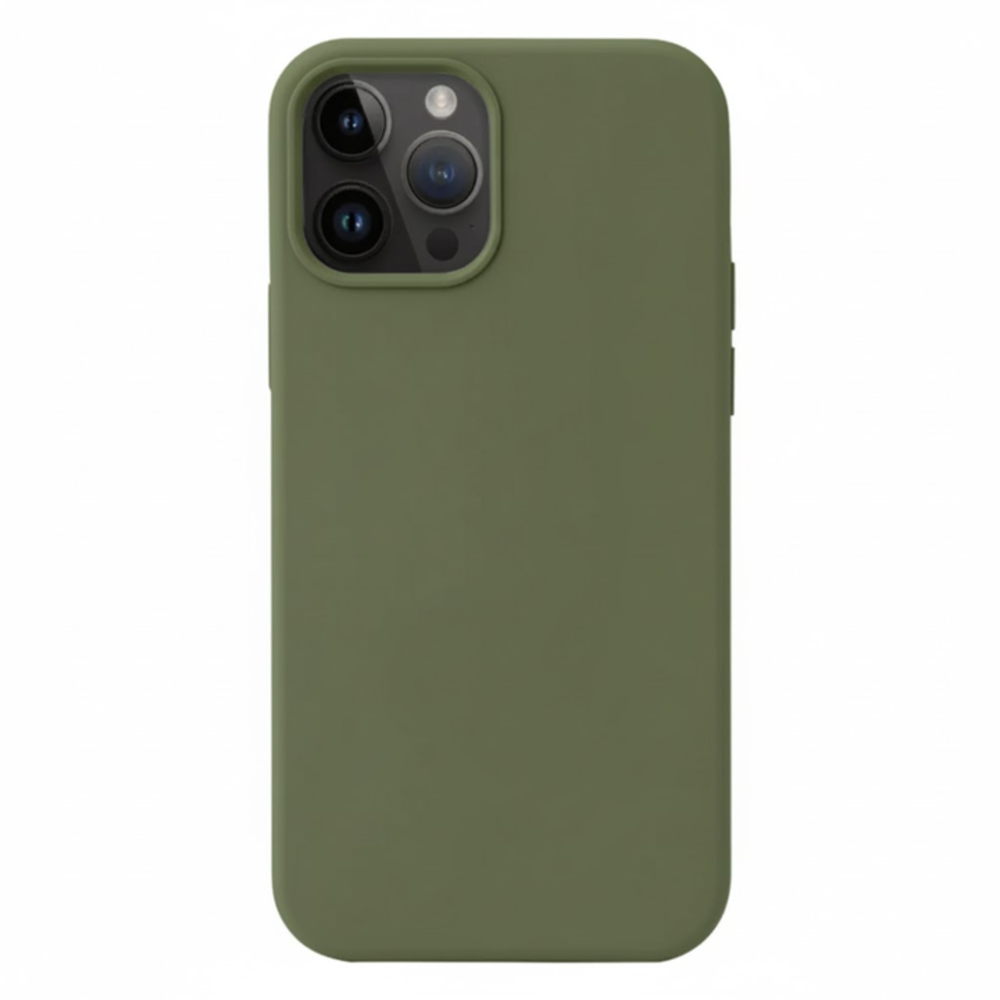 FUNDA PARA IPHONE 13 PRO MAX SOFT FEELING VERDE MILITAR - 1