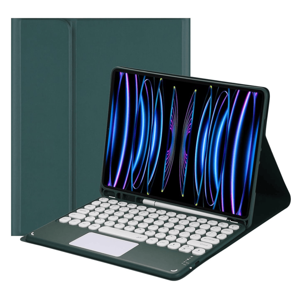 FUNDA CON TECLADO TOUCH PARA LENOVO TAB M11 11' VERDE RESISTENTE - 1