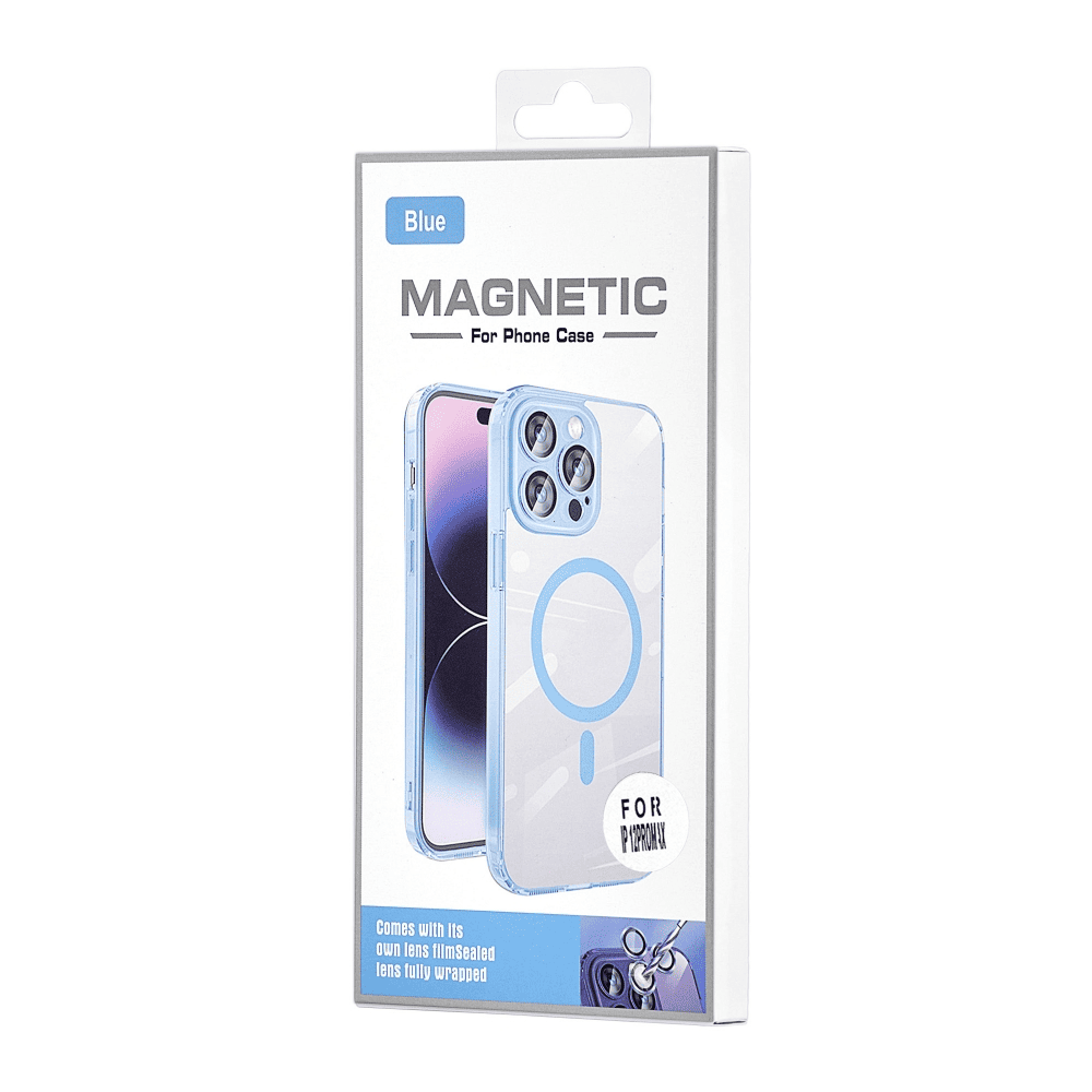 FUNDA PARA IPHONE 16 PRO MAX MAGSAFE TRANSPARENTE AZUL PROTECTOR CAM - 1