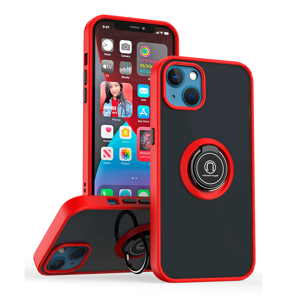 FUNDA PARA XIAOMI REDMI NOTE 15 PRO 4G AHUMADO ANILLO ROJO ANTISHOCK - 1