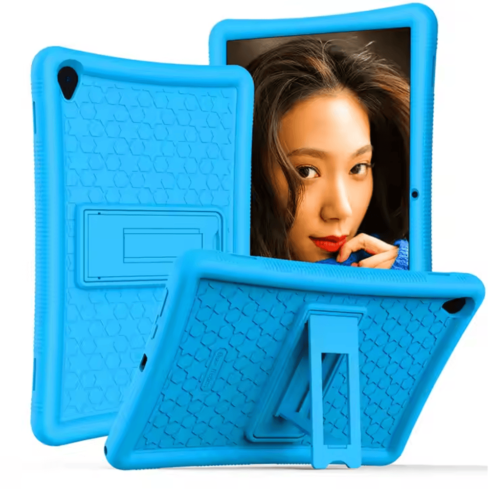 FUNDA PARA SAMSUNG TAB A11 8.7' - SILICONA SOFT ANTISHOCK CELESTE - 1