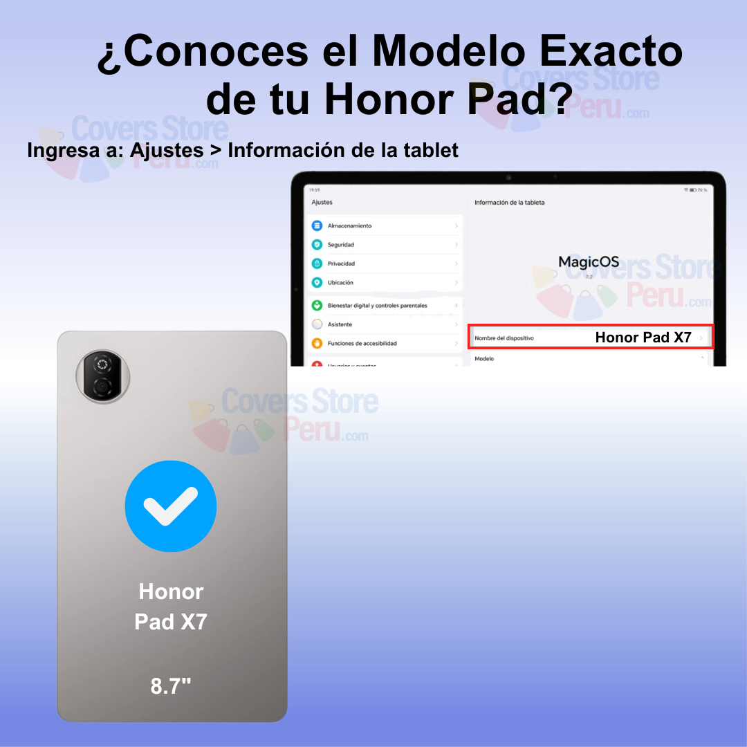 FUNDA PARA HONOR PAD X7 8.7' - SILICONA SOFT ANTISHOCK NEGRO - 2