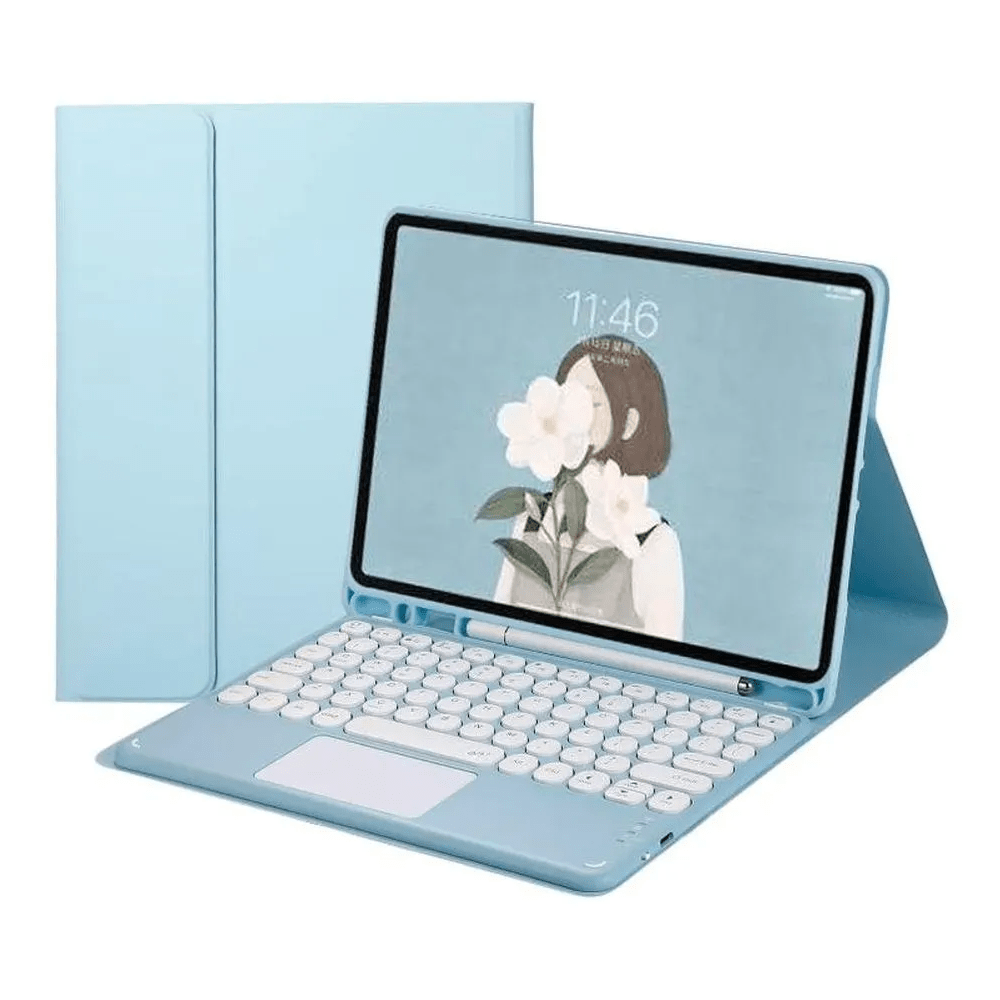 FUNDA CON TECLADO TOUCH XIAOMI PAD 7 11.2' CELESTE - 1