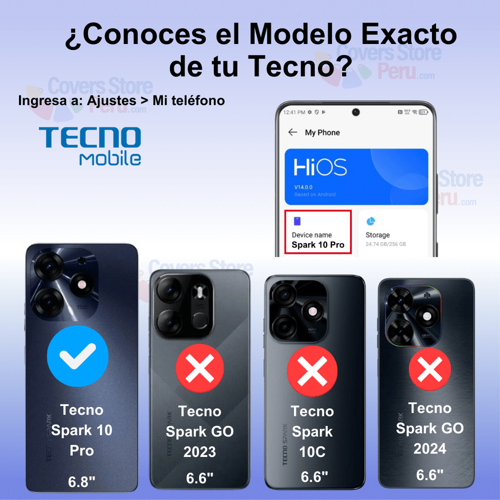 FUNDA CASE PARA TECNO SPARK 10 PRO ANILLO METÁLICO ANTISHOCK NEGRO - 2