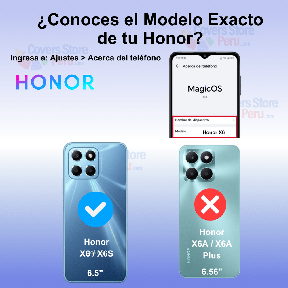 FUNDA CASE PARA HONOR X6 SPACE TRANSPARENTE RESISTENTE - 2
