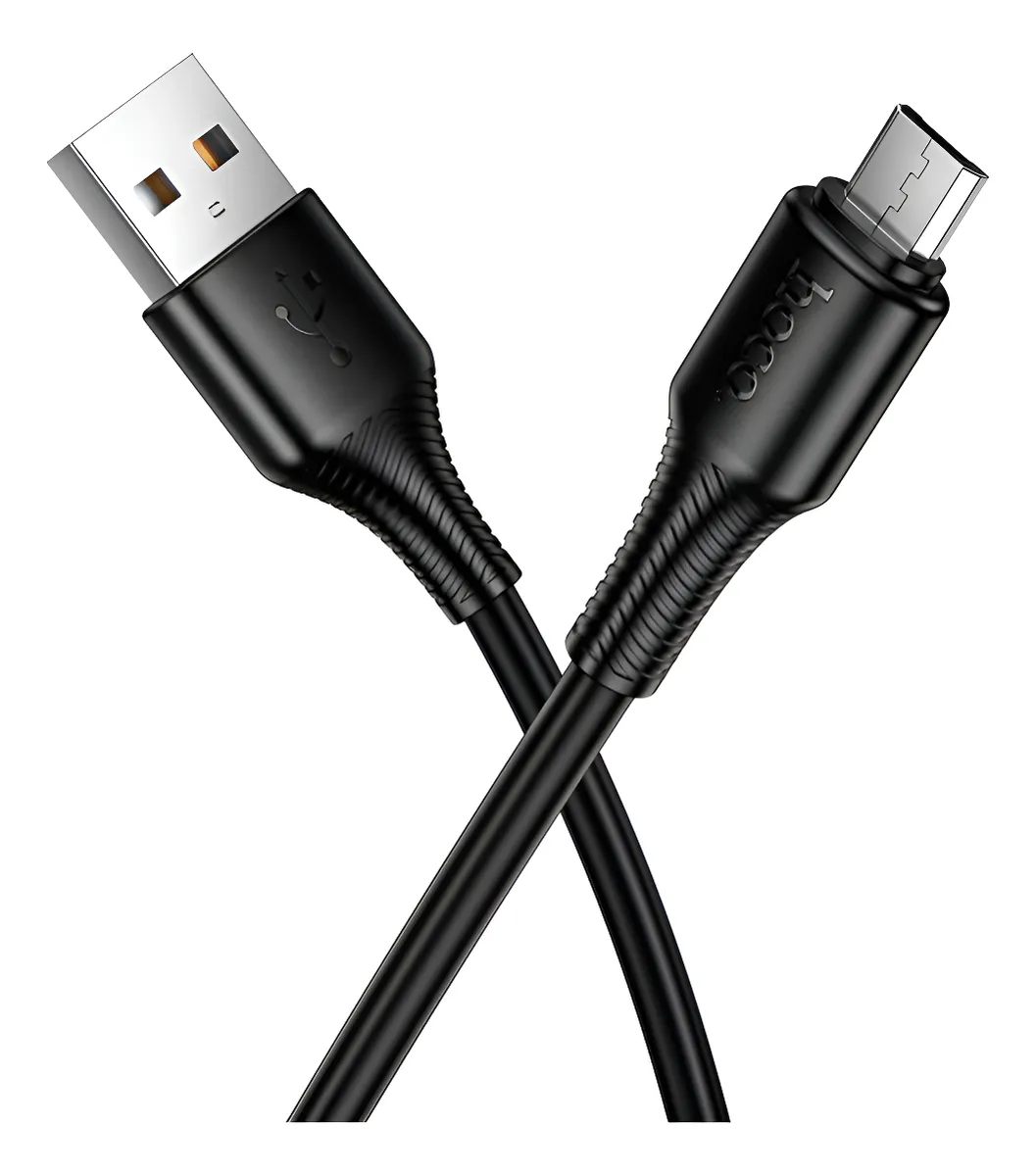 CABLE HOCO X120 BENEFICIO USB A MICRO CARGA RÁPIDA NEGRO - 1