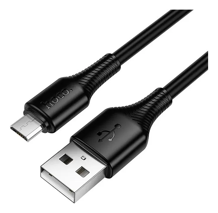 CABLE HOCO X120 BENEFICIO USB A MICRO CARGA RÁPIDA NEGRO - 2