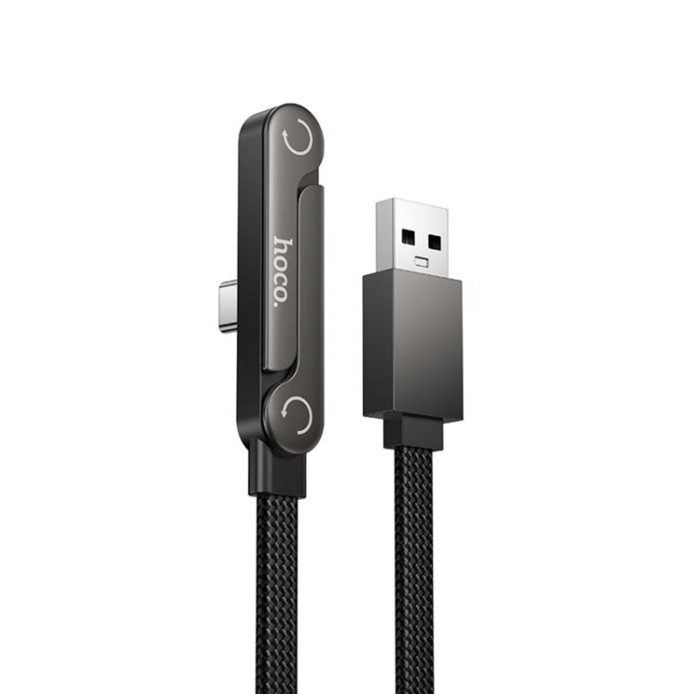 CABLE HOCO U150 EXQUISITE SOPORTE USB A TIPO-C DATOS NEGRO - 2