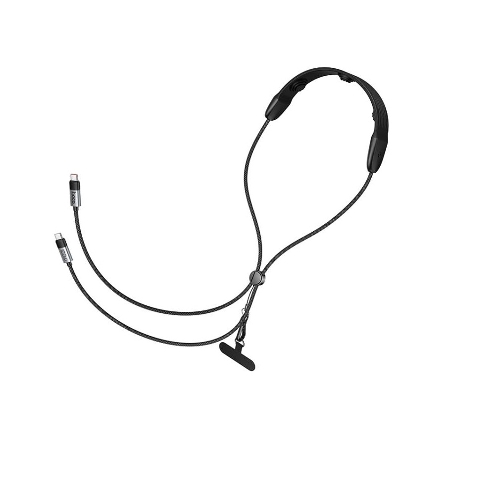 CABLE HOCO U145 TIPO-C A TIPO-C 100W CUELLO CON MASAJEADOR NEGRO - 2