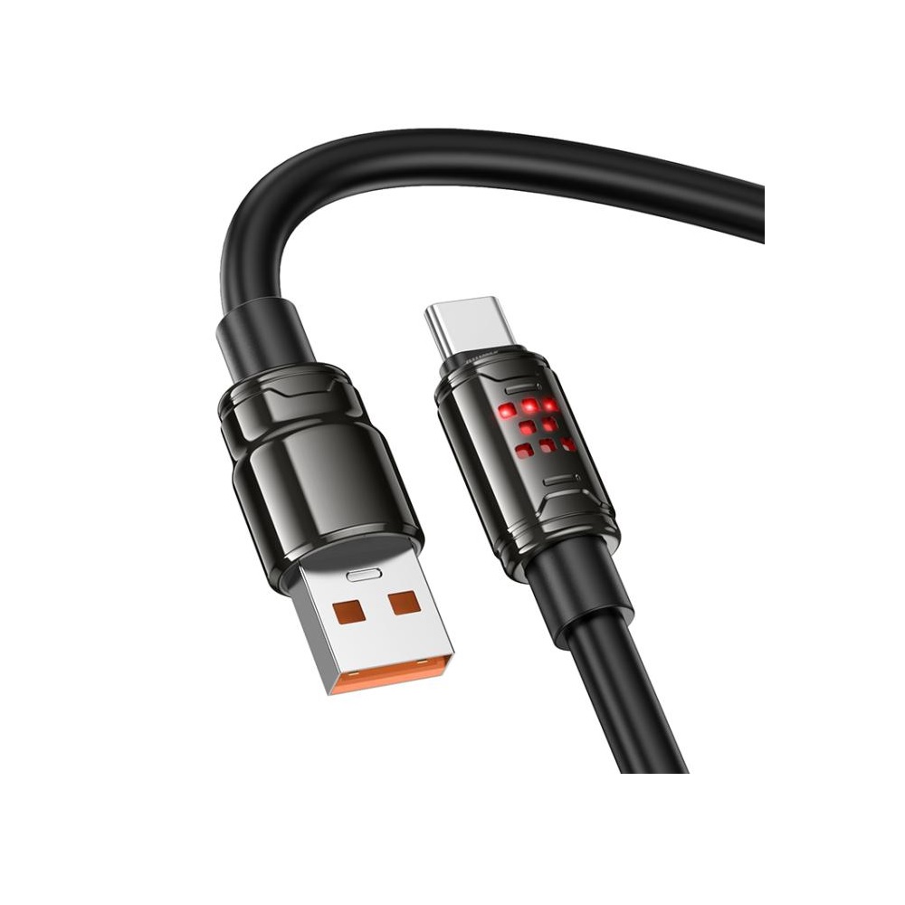 CABLE HOCO U143 JOY USB A TIPO-C 5A CARGA RÁPIDA NEGRO - 1