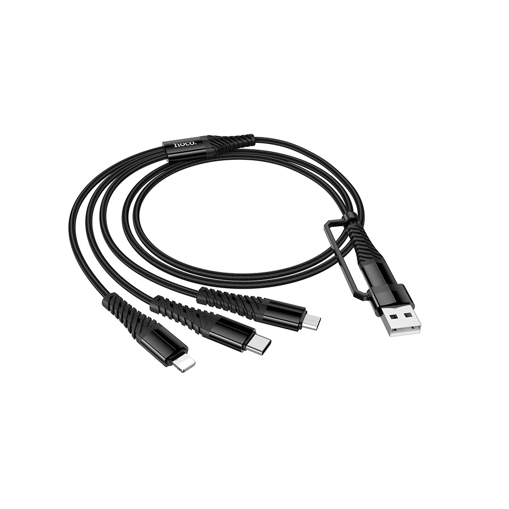 CABLE HOCO X123 VICTORY MULTI 3 EN 1 USB/TIPO-C NEGRO - 2
