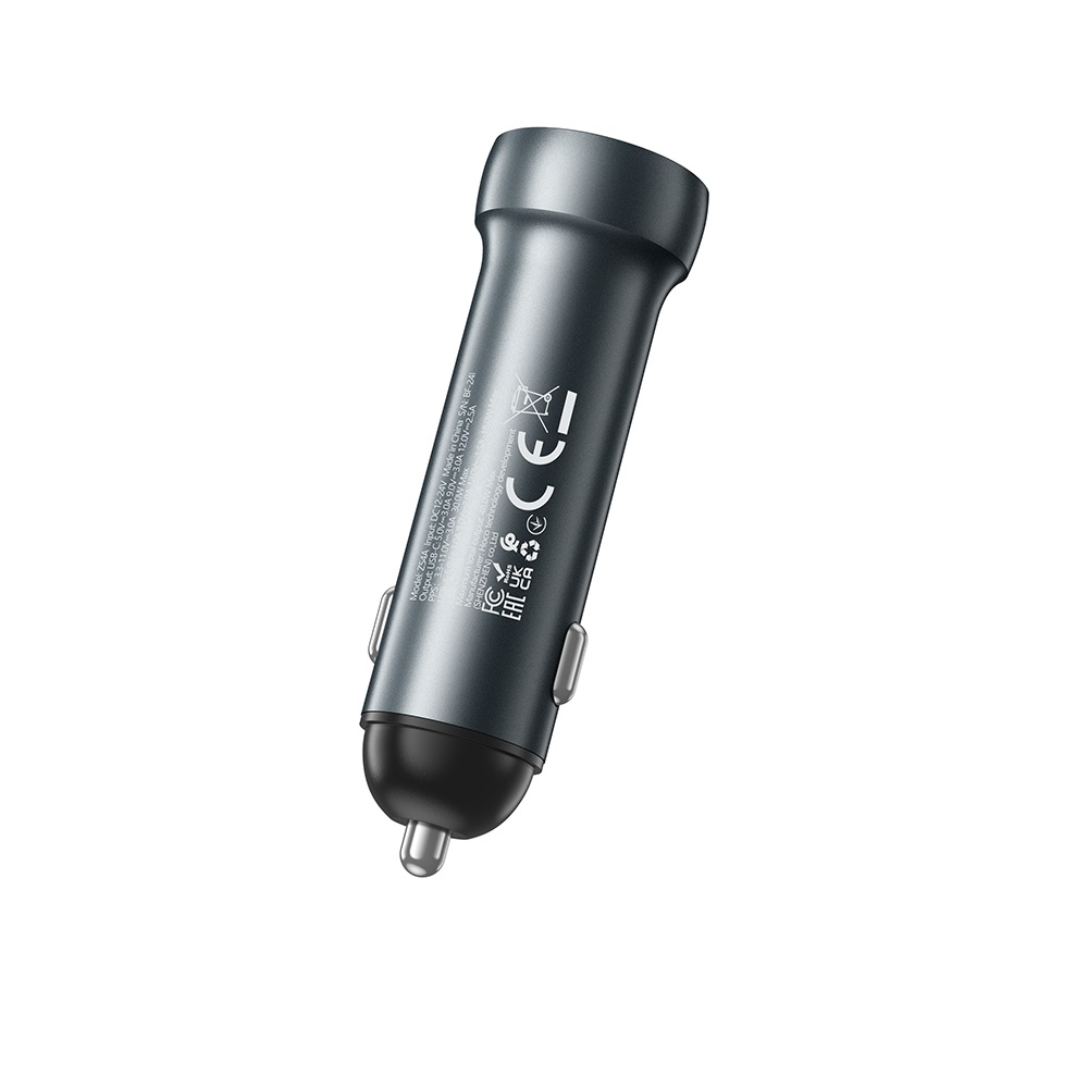 CARGADOR PARA AUTO HOCO Z54A 48W PD30W CARGA RAPIDA DUAL NEGRO - 2