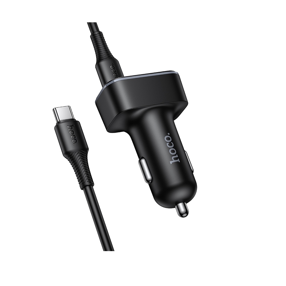 CARGADOR PARA AUTO HOCO Z63B 48W CABLE TIPO C A C NEGRO - 1