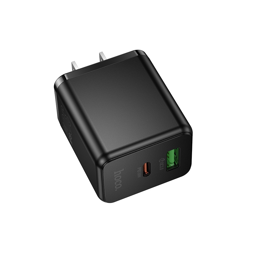 CARGADOR HOCO C157 SMART CARGA RAPIDA DUAL PD30W QC3.0 NEGRO - 2