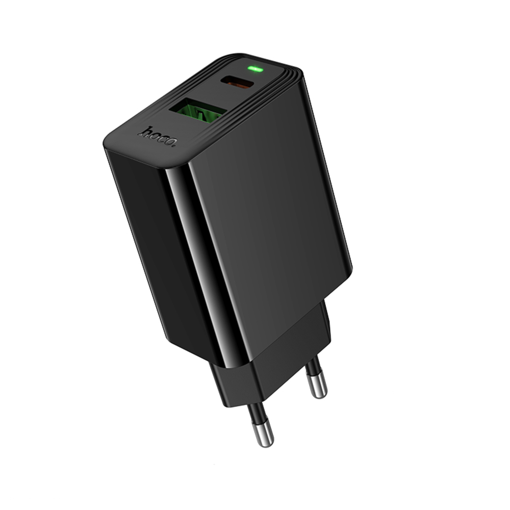 CARGADOR HOCO CS95 LEADER CARGA RAPIDA DUAL PD30W QC3.0 NEGRO - 1