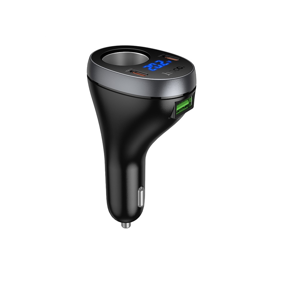 CARGADOR PARA AUTO HOCO Z61A PD60W TRES PUERTOS NEGRO - 1